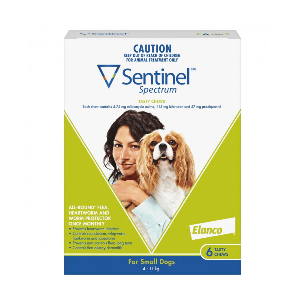 Sentinel Spectrum For Small Dogs 4 - 11kg (Green) - Little Pet World