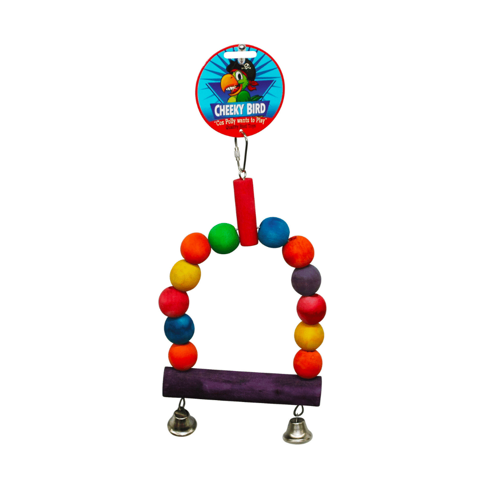 Cheeky Bird Wooden Ball Swing