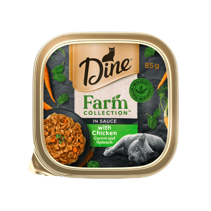 Dine Farm Collection Wet Food Tins Chicken, Carrot and Spinach (Mega Pack 28 x 85g)