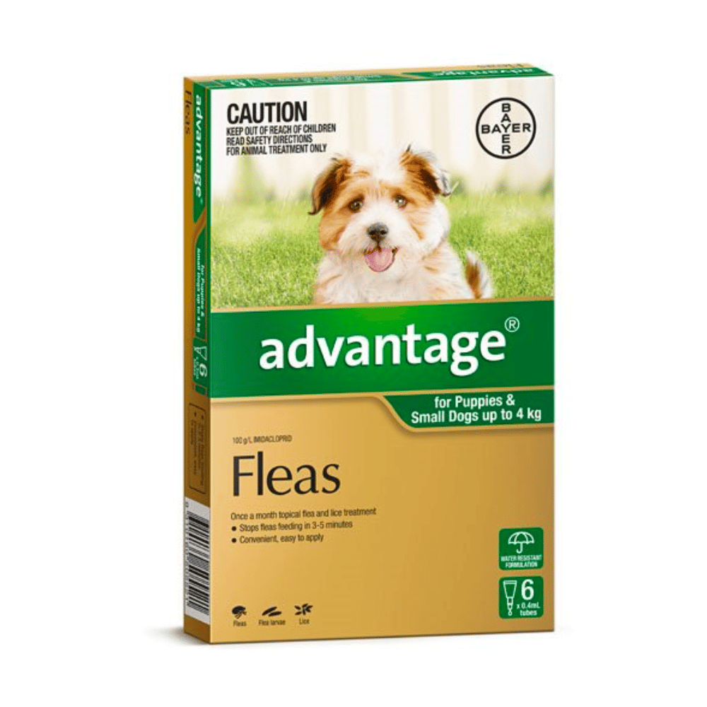 Advantage Fleas Puppies & Small Dogs up to 4kg green