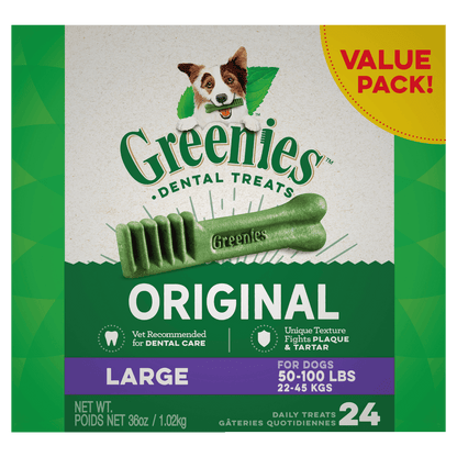 Greenies Dental Dog Treats Original Value Pack Large 1.02kg (24 Pack)