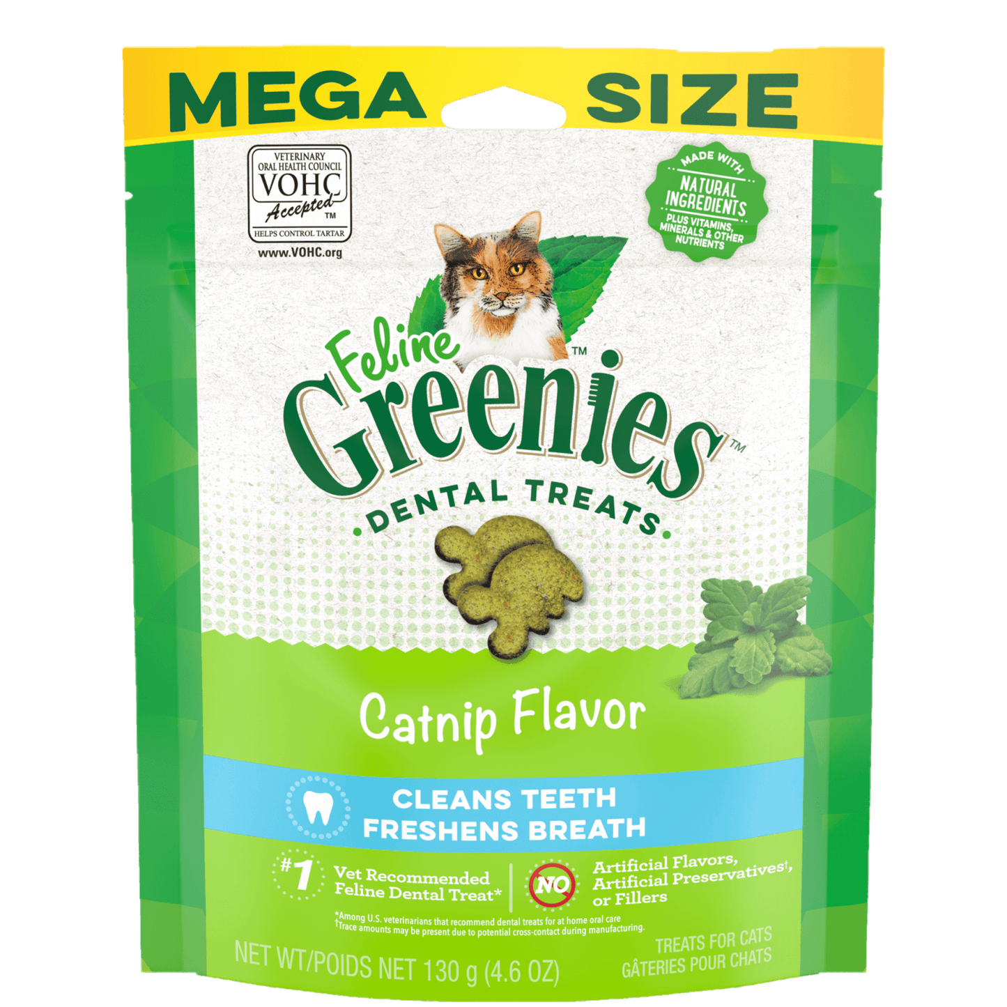 Greenies Dental Cat Treats Catnip (Mega 130g)