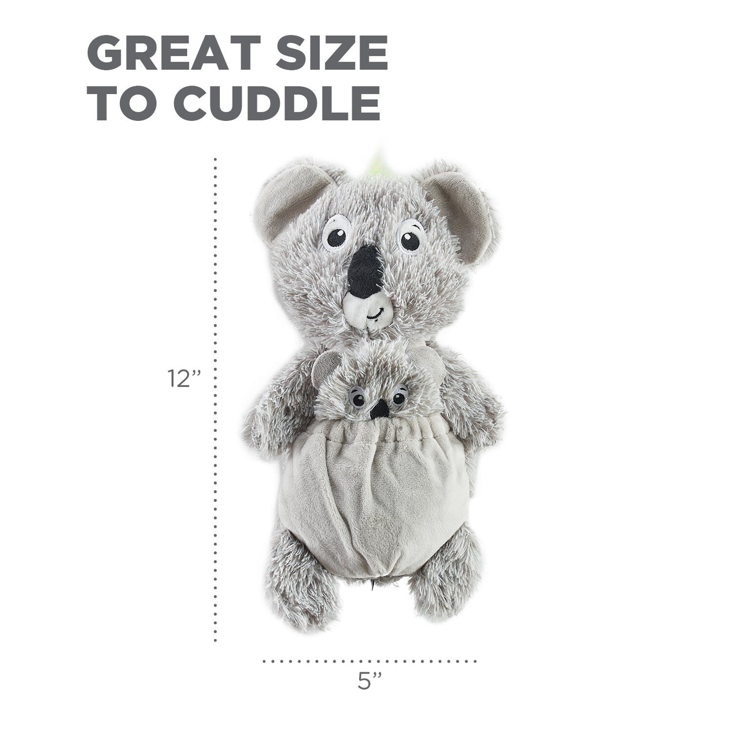 Charming Pet Pouch Pals Plush Dog Toy - Koala with Baby in Pouch