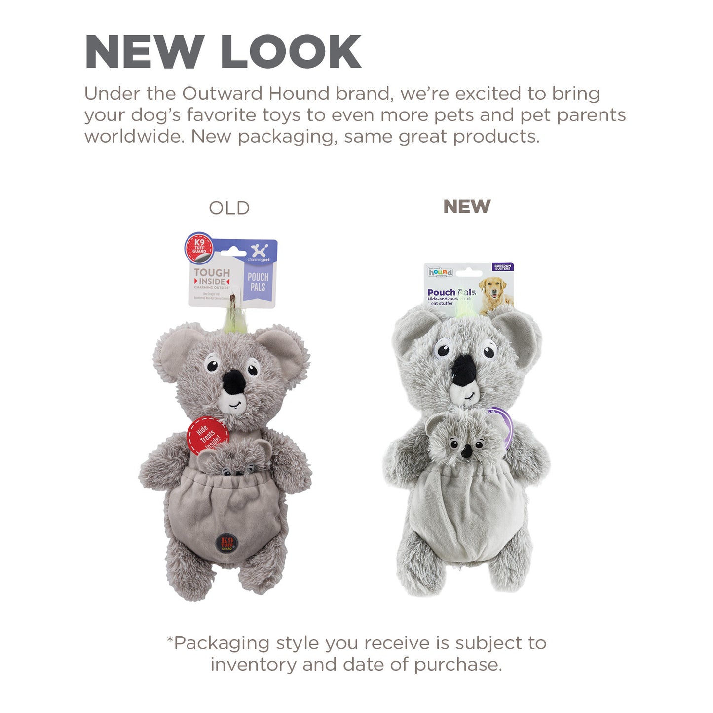 Charming Pet Pouch Pals Plush Dog Toy - Koala with Baby in Pouch