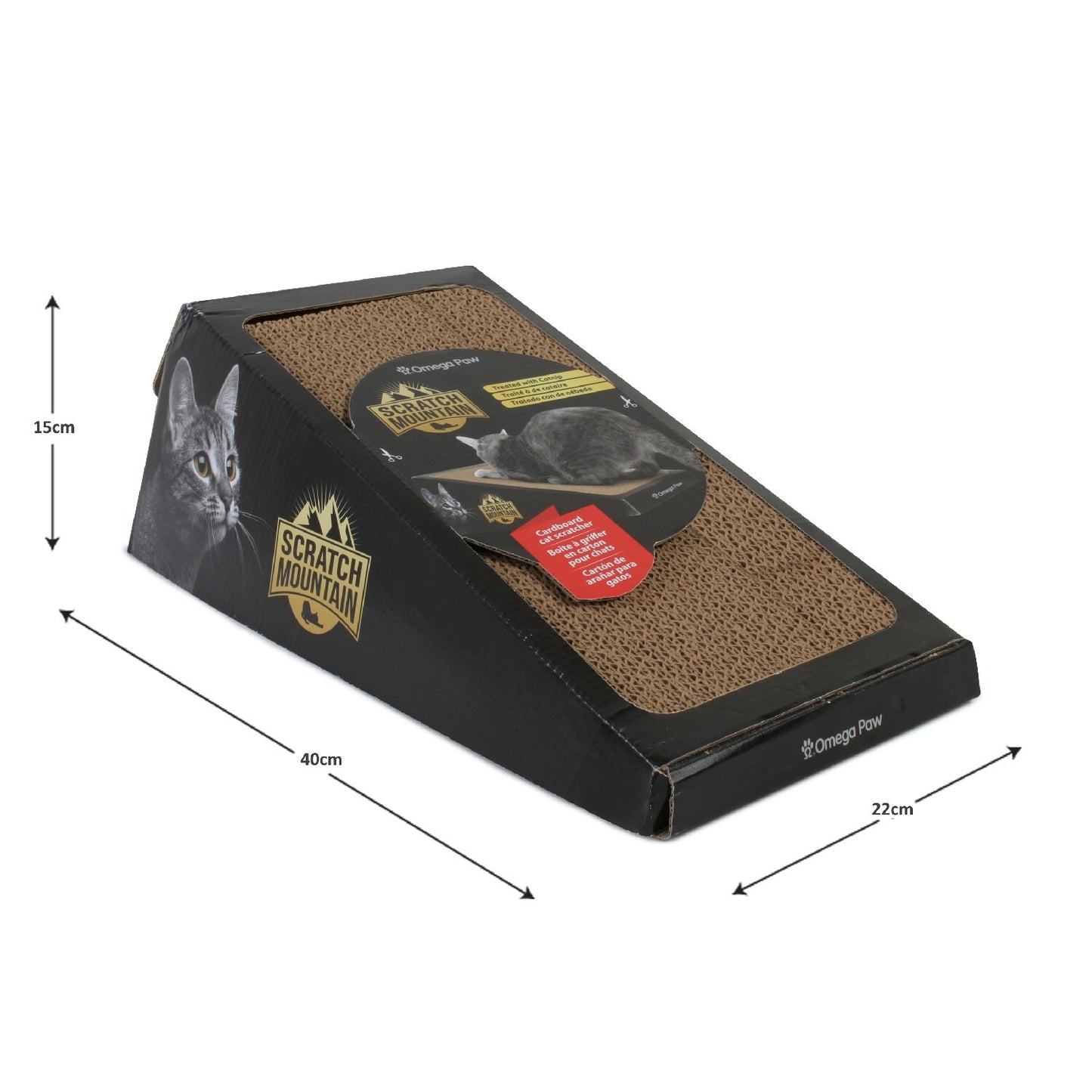 Omega Paw Scratch Mountain Ripple Board Cardboard Cat Scratcher