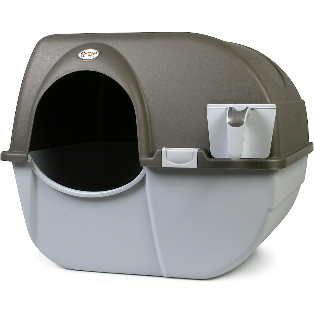 Omega Paw Roll n Clean Easy Clean Covered Cat Litter Box