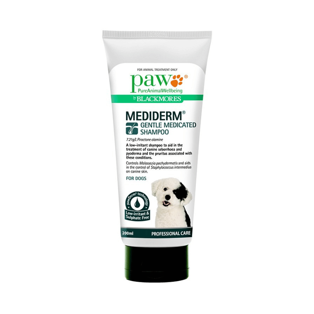 PAW Blackmores MediDerm Gentle Medicated Shampoo - 200ml - Little Pet World