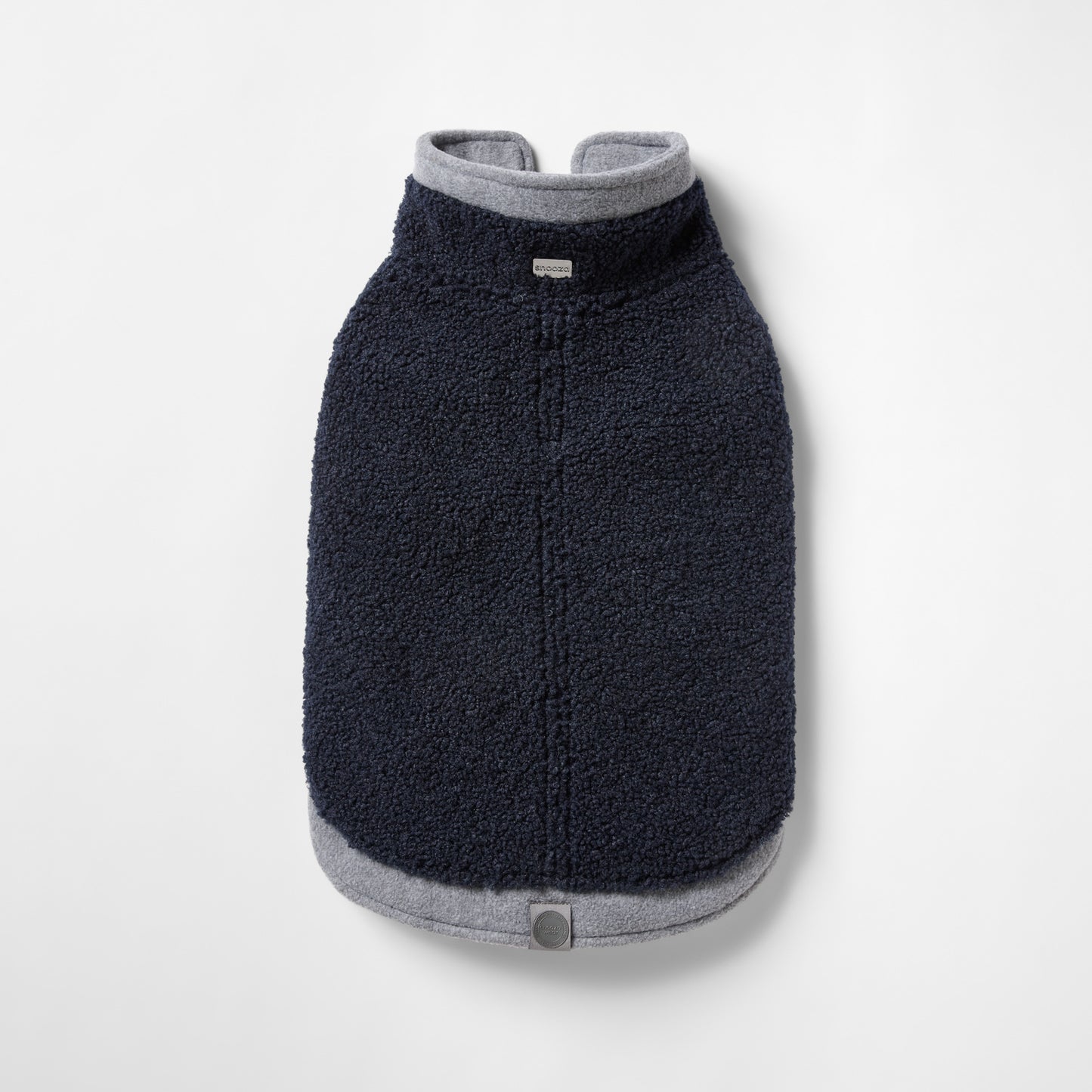 Snooza Wear - Teddy Double Detail Coat - Navy/Grey