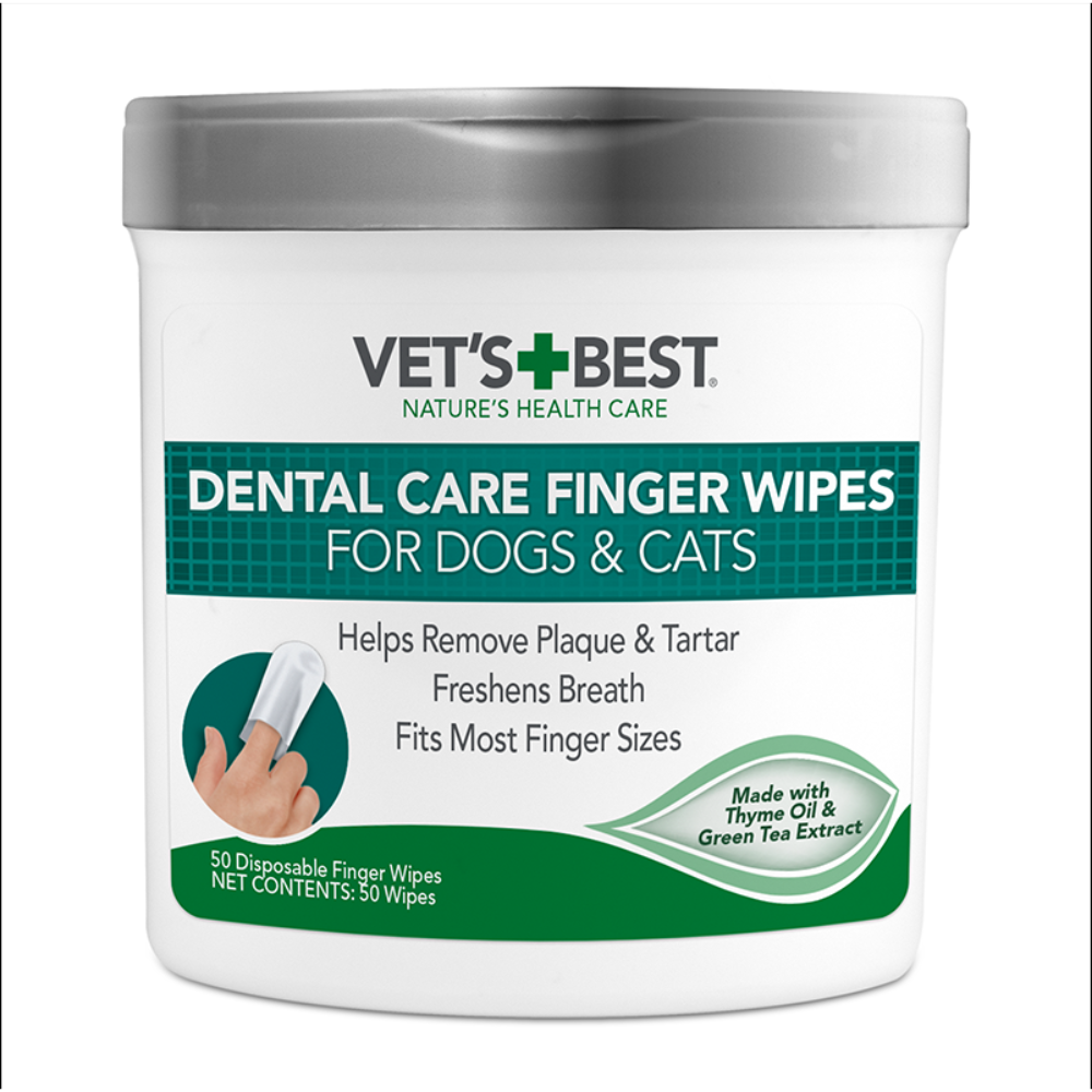 Vet's Best Clean Teeth Finger Pads (50 Wipes)