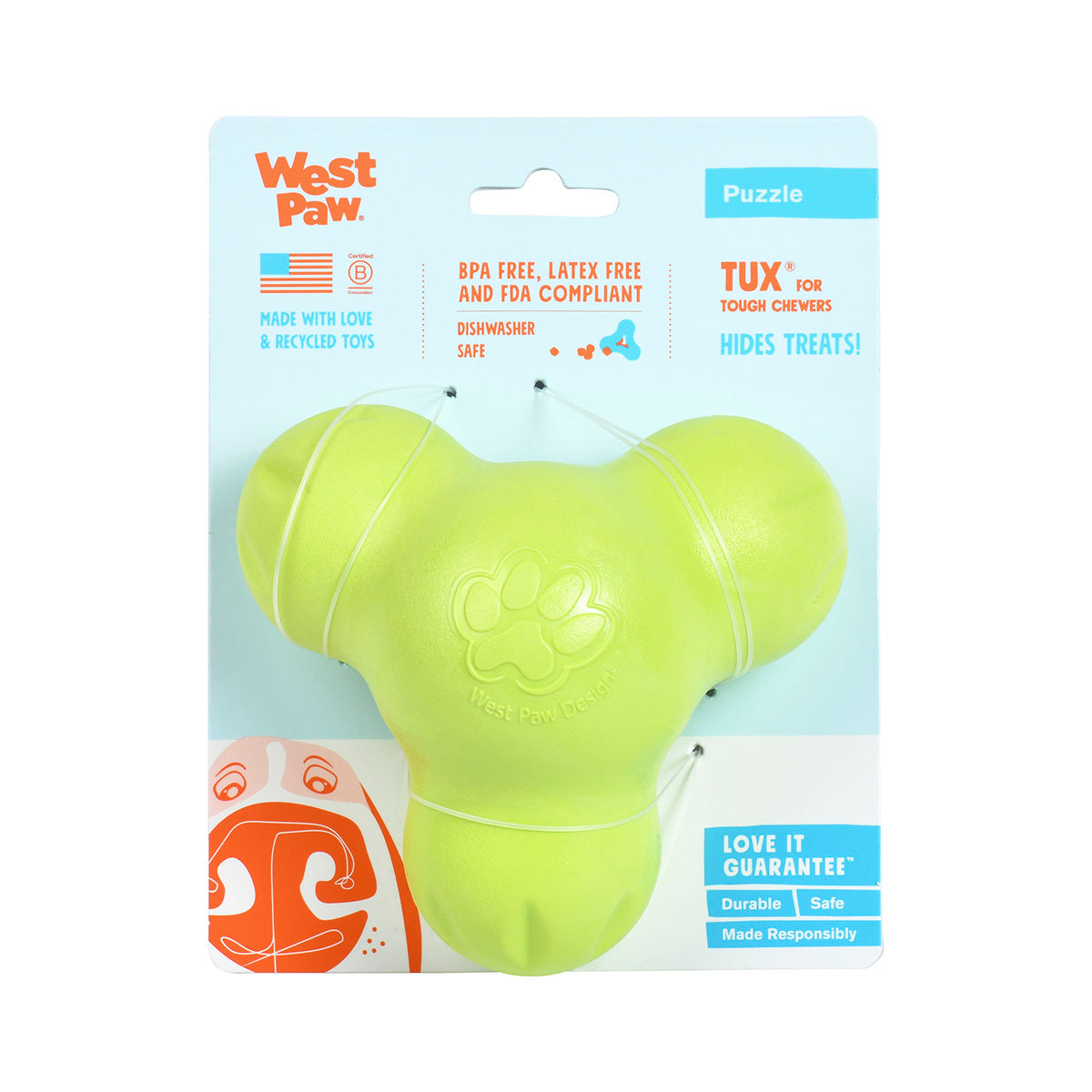 West Paw Tux Treat Dispenser for Tough Dogs