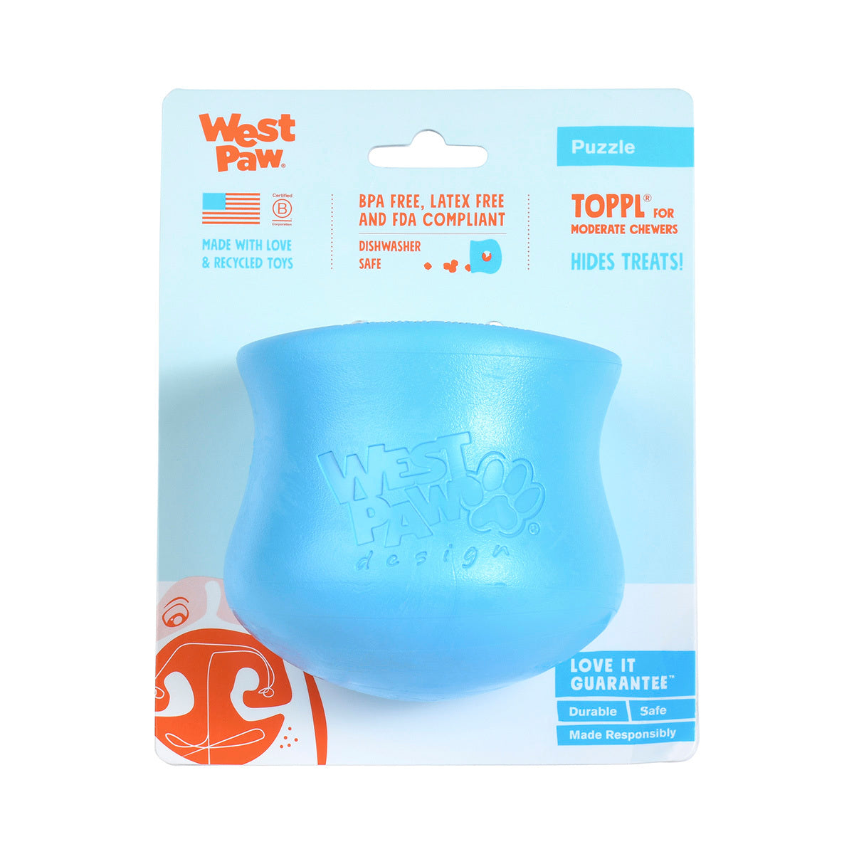 West Paw Toppl Treat Dispensing Dog Toy