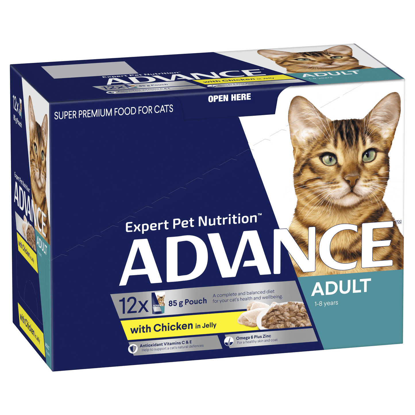 Advance Pouches Adult Cat Chicken in Jelly (12 x 85g)