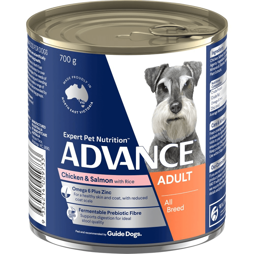 Advance Wet Food Tins Adult Dog Chicken & Salmon with Rice