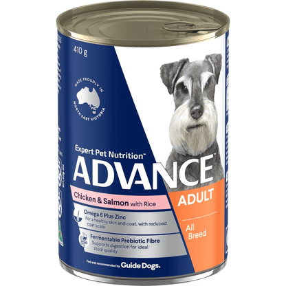 Advance Wet Food Tins Adult Dog Chicken & Salmon with Rice