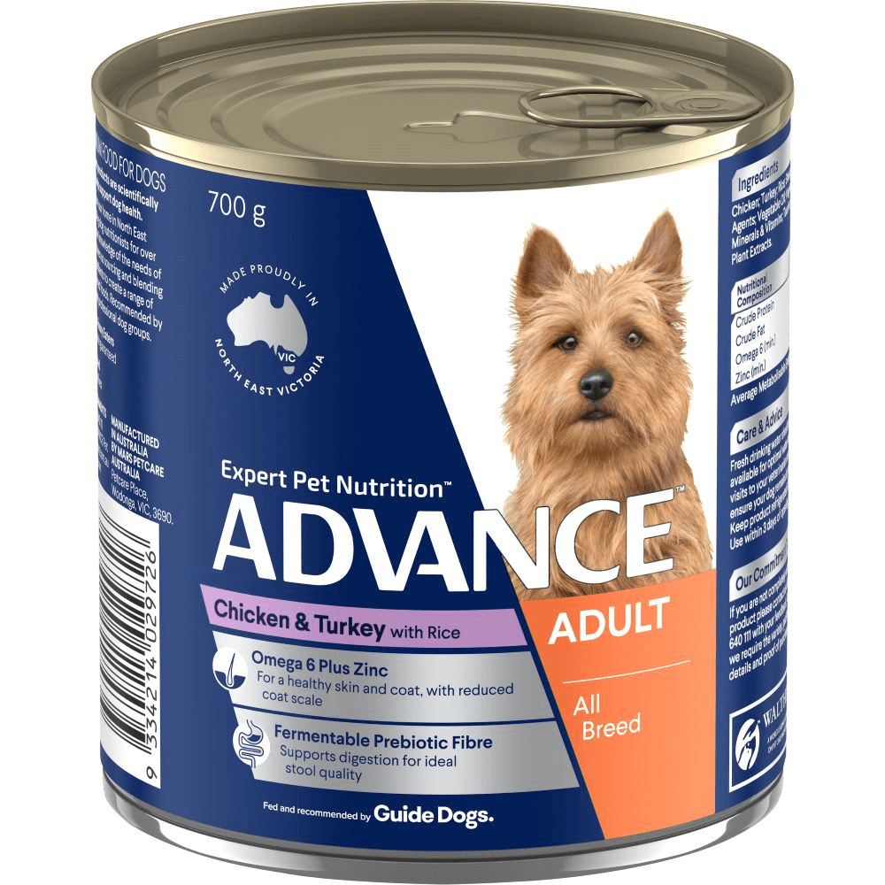 Advance Wet Food Tins Chicken & Turkey with Rice