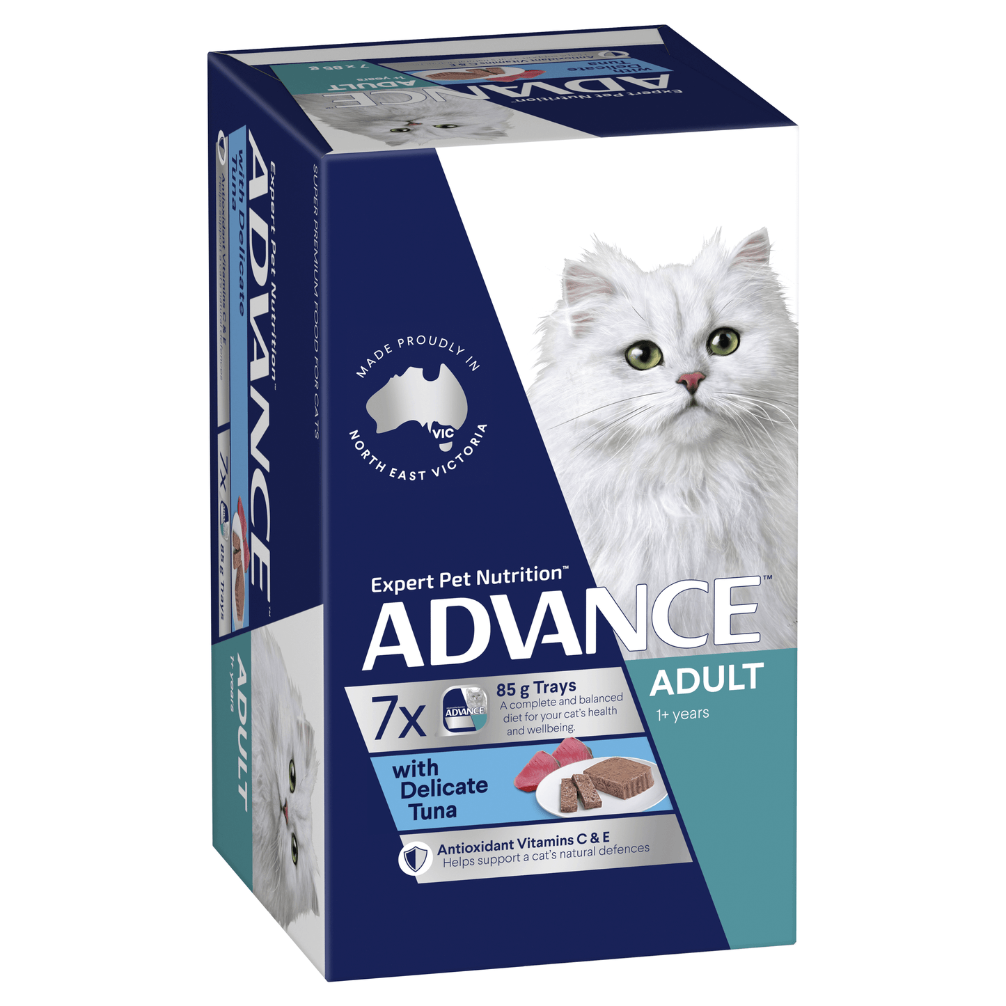 Advance Wet Food Tray Adult Cat Delicate Tuna (7 x 85g)