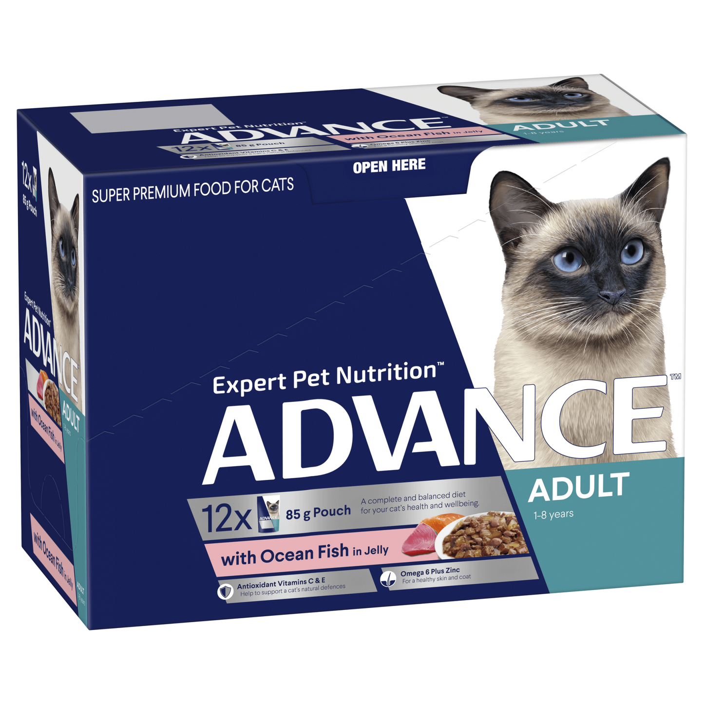 Advance Pouches Adult Cat Ocean Fish in Jelly (12 x 85g)