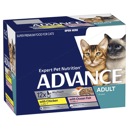 Advance Pouches Adult Cat Multi Pack in Jelly (12 x 85g)