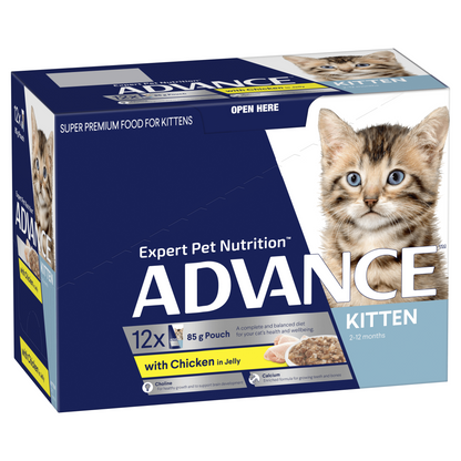 Advance Pouches Kitten Chicken in Jelly (12 x 85g)