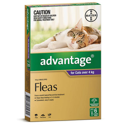 Advantage Fleas Large Cats over 4kg Purple