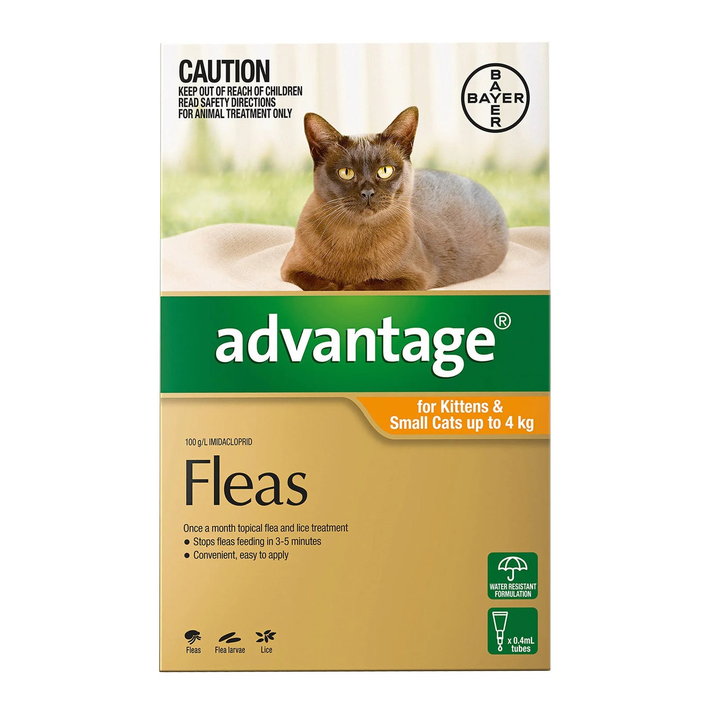 Advantage Fleas Kittens & Small Cats up to 4kg Orange