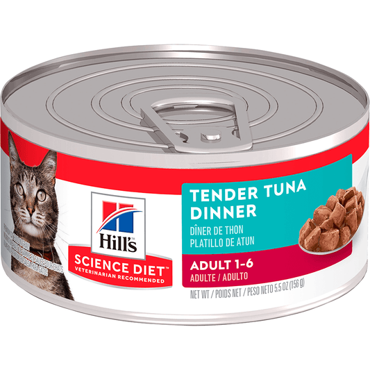 Hill's Science Diet Wet Food Tins Adult Cat Tender Tuna Dinner (24 x 156g)