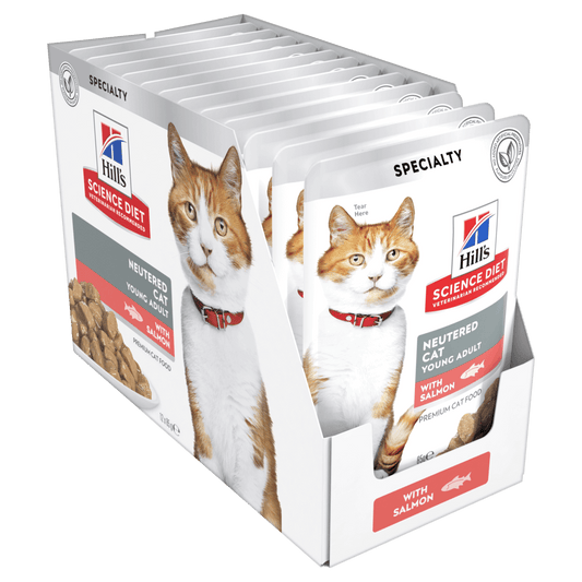 Hill's Science Diet Pouches Neutered Cat Young Adult Salmon (12 x 85g)