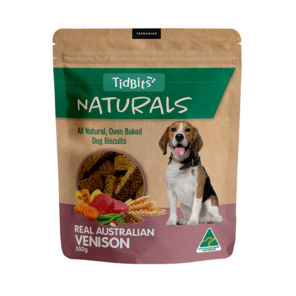 TidBits Oven Baked Biscuits Naturals Real Australian Venison (350g)