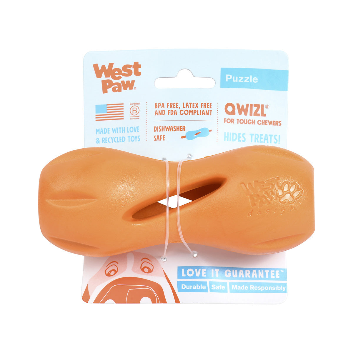 West Paw Qwizl Treat Dispensing Dog Toy